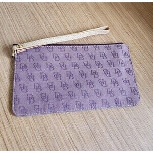 Dooney & Bourke Signature Logo Wristlet in Purple
